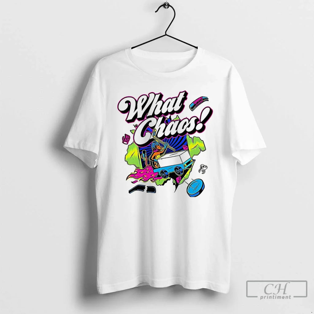 Premium What Chaos Hockey Graphic T Shirts Unisex T-shirt, Sweatshirt, Hoodie, Long Sleeve Tee - T-Shirt, Sweatshirt, Hoodie