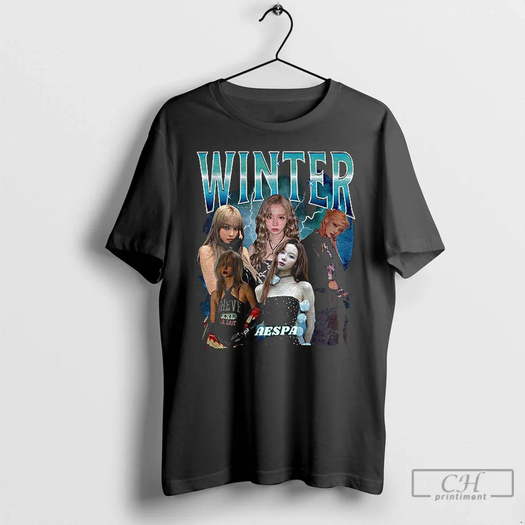 Winter Aespa Retro 90s Kpop T-Shirts, Hoodie, Sweatshirt - T-Shirt, Sweatshirt, Hoodie