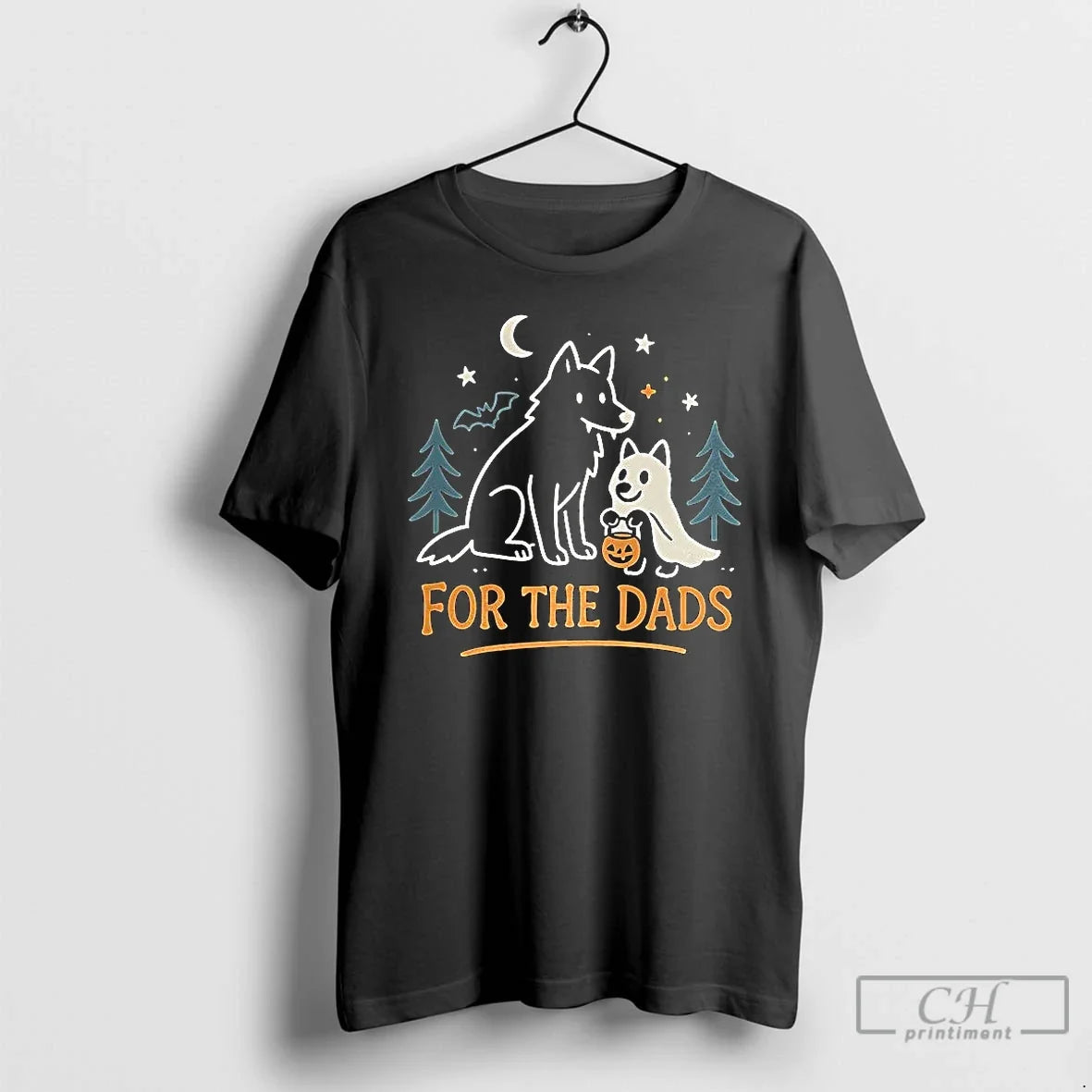 Premium Wolf For The Dads Halloween T Shirts Unisex T-shirt, Sweatshirt, Hoodie, Long Sleeve Tee - T-Shirt, Sweatshirt, Hoodie