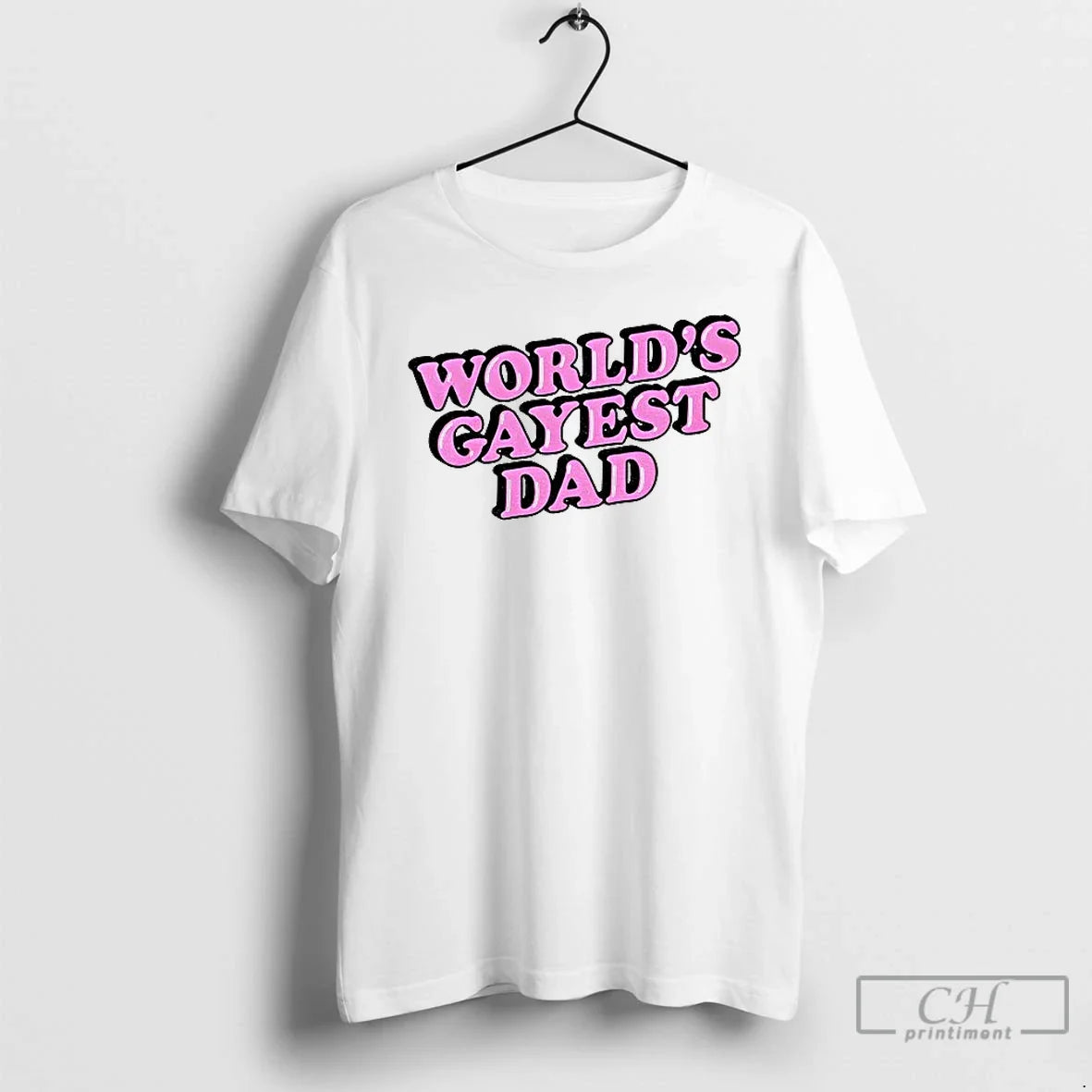 Premium Worlds Gayest Dad Lgbt T Shirts Unisex T-shirt, Sweatshirt, Hoodie, Long Sleeve Tee - T-Shirt, Sweatshirt, Hoodie