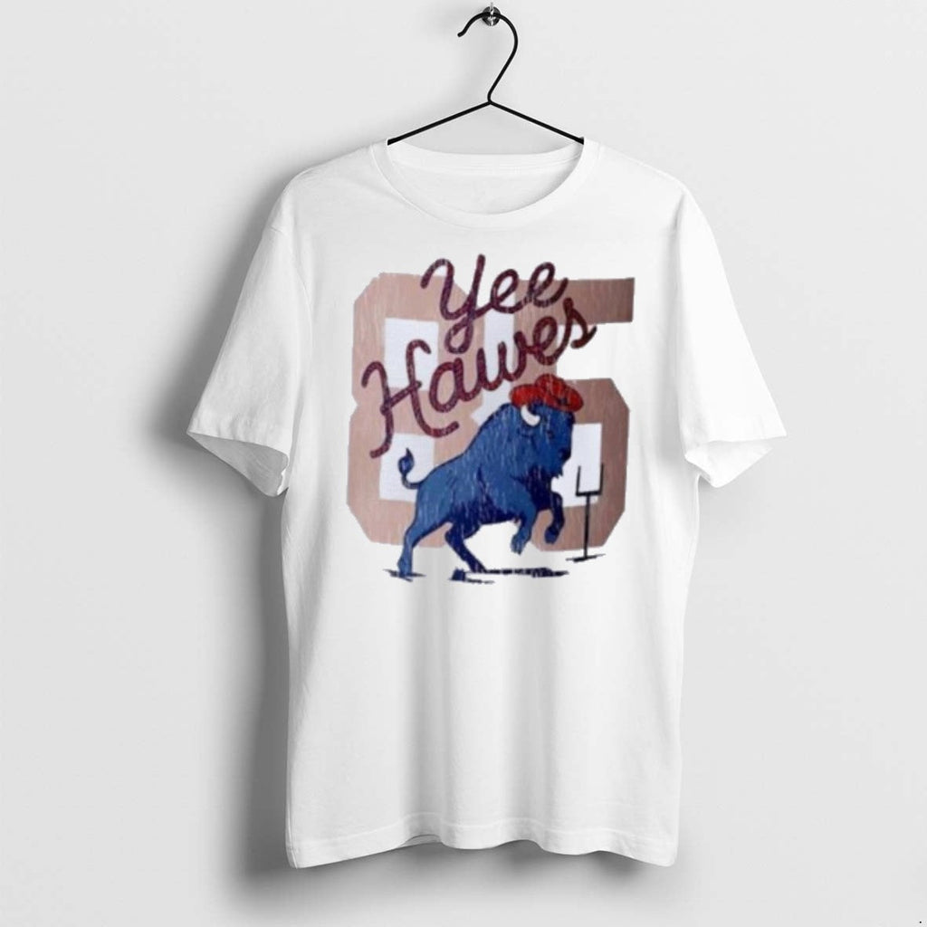 Premium Yee Hawes 85 Buffalo Mascot T Shirts Unisex T-shirt, Sweatshirt, Hoodie, Long Sleeve Tee - T-Shirt, Sweatshirt, Hoodie