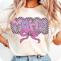 Preppy Mama Coquette Checkered Pink Floral Dalmatian Mimi T-Shirts, Hoodie, Sweatshirt - T-Shirt, Sweatshirt, Hoodie