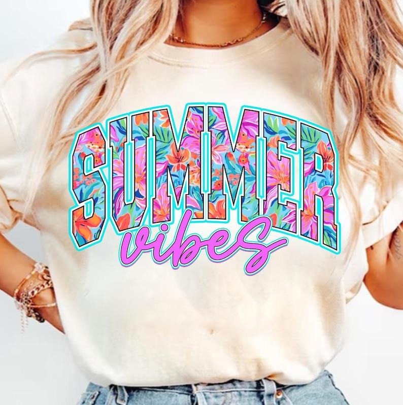 Preppy Summer Retro Floral Brushstroke Hello Girly Beach T-Shirts, Hoodie, Sweatshirt - T-Shirt, Sweatshirt, Hoodie