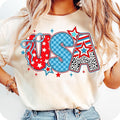 Preppy USA Coquette Retro USA Shirt 4th July America Brushstroke Girly USA Shirt Preppy Memorial Day America Shirt Shirts Mom Menswear Top Top Menswear T-Shirts, Hoodie, Sweatshirt - T-Shirt, Sweatshirt, Hoodie