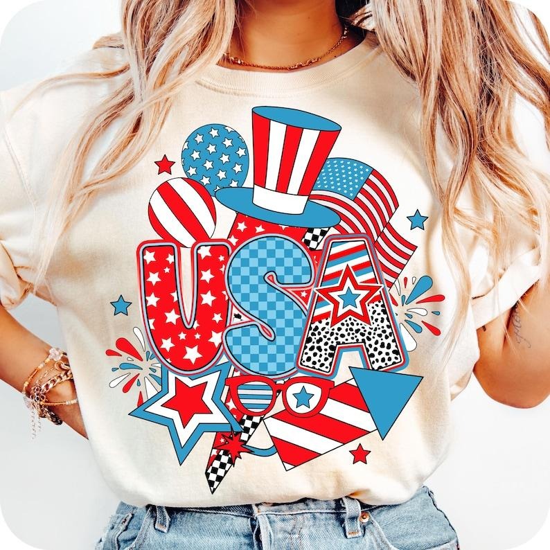 Preppy USA Retro Checkered America Coquette 1776 Girly Memorial T-Shirts, Hoodie, Sweatshirt - T-Shirt, Sweatshirt, Hoodie