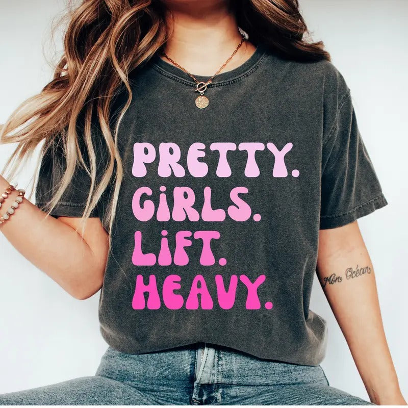 Pretty Lift Heavy Shirt Gym Pump Covers Lifting Shirt Gym Shirt Gym Rat Shirt Gym Lover Cute Weightlifting Shirt T-Shirts, Hoodie, Sweatshirt - T-Shirt, Sweatshirt, Hoodie