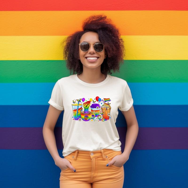Pride Coffee Cups Pride Pride Rainbow Shirt LGBTQ Shirt Lesbian Shirt Coffee Cups Shirt Gay Shirt Pride T-Shirts, Hoodie, Sweatshirt - T-Shirt, Sweatshirt, Hoodie