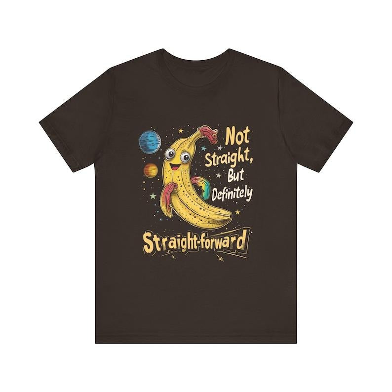 Pride Month Shirt Retro Gay Banana Cute Lesbian Funny Bisexual Top Not Straight But Definitely Straightforward T-Shirts, Hoodie, Sweatshirt - T-Shirt, Sweatshirt, Hoodie