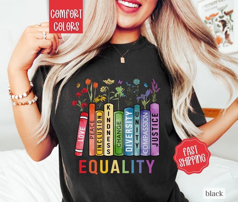 Pride Shirt Comfort Colors LGBTQ Equal Rights Equality T-Shirts, Hoodie, Sweatshirt - T-Shirt, Sweatshirt, Hoodie