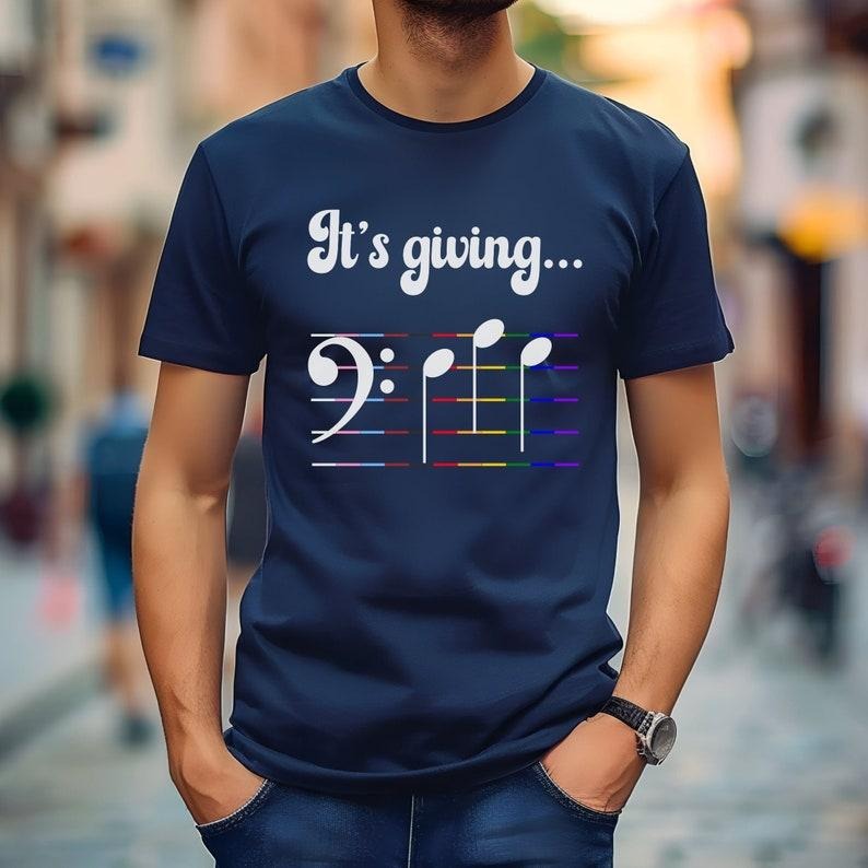 Pride Shirt Giving LGBTQ Pride Gay Pride Subtle Music Note Shirt Rainbow Music Shirt Gay Bisexual Queer Trans Choir Shirt Bi T-Shirts, Hoodie, Sweatshirt - T-Shirt, Sweatshirt, Hoodie