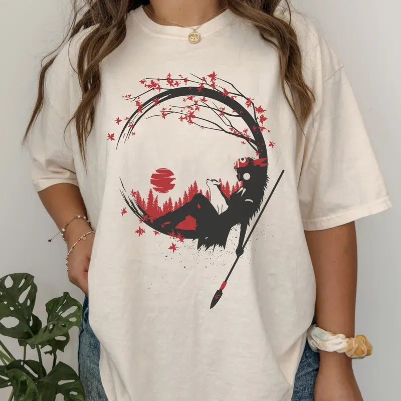 Princess Mononoke Shirt Mononoke Hime Forest Spirit Shirt Kodama Tree Shirt Studio Ghibli Cotton Tops T-Shirts, Hoodie, Sweatshirt - T-Shirt, Sweatshirt, Hoodie