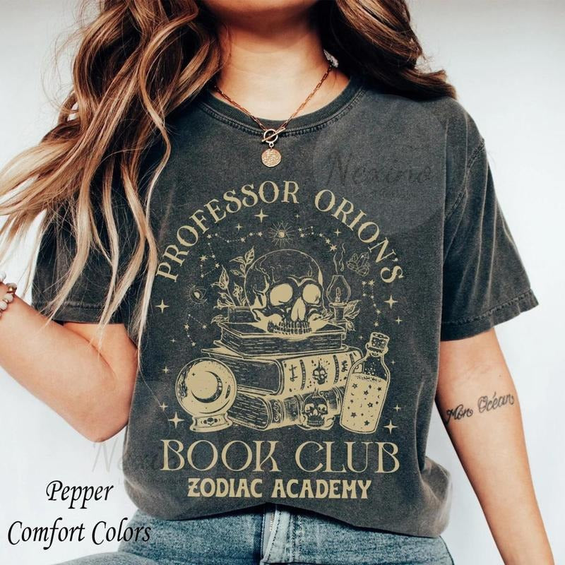 Professor Orions Book Club Zodiac Academy Shirt Book Lover Fantasy Reader Bookworm Her Simple T-Shirts, Hoodie, Sweatshirt - T-Shirt, Sweatshirt, Hoodie