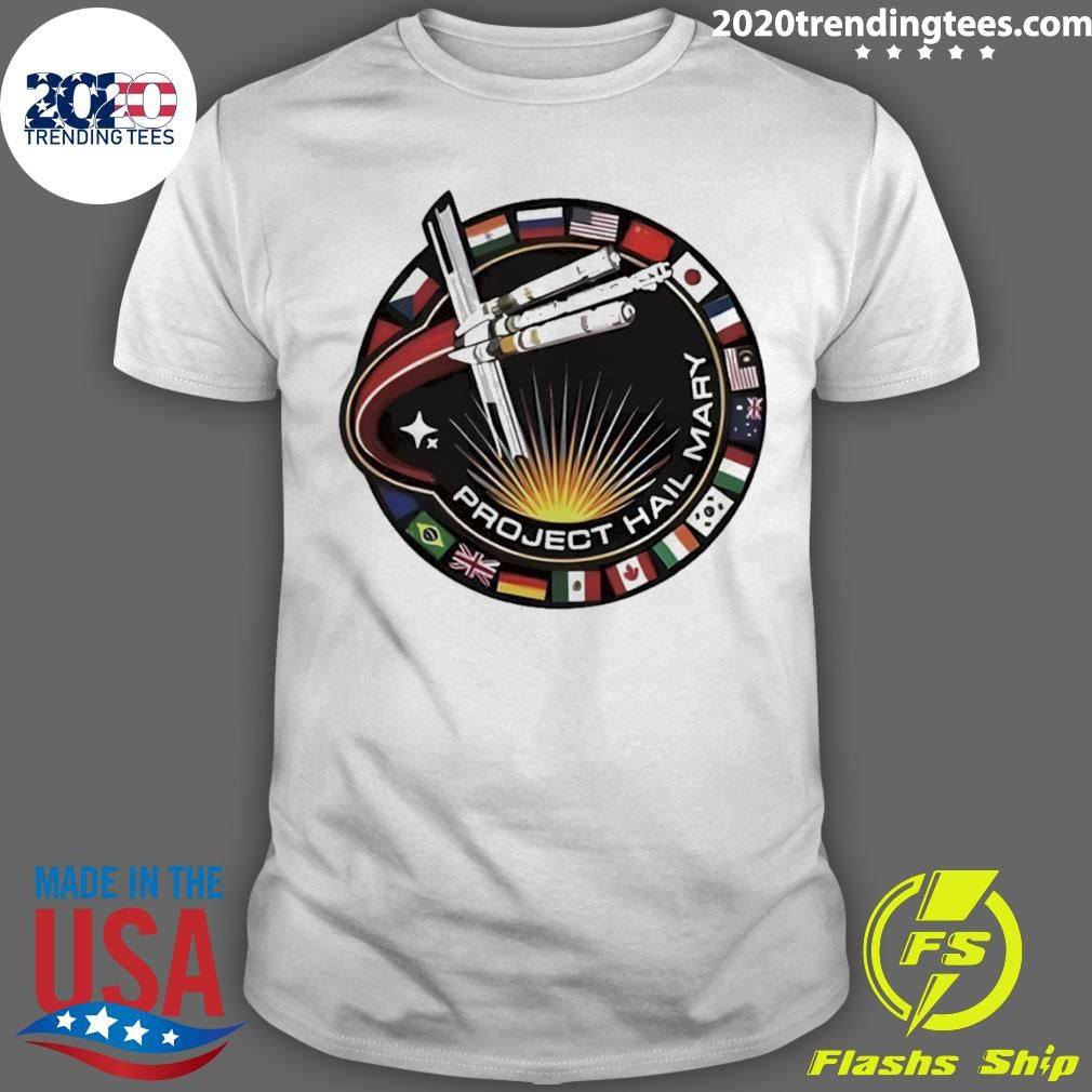 Project Hail Mary Ringer Space Mission Patch Shirt Unisex T-shirt, Sweatshirt, Hoodie, Long Sleeve Tee - T-Shirt, Sweatshirt, Hoodie