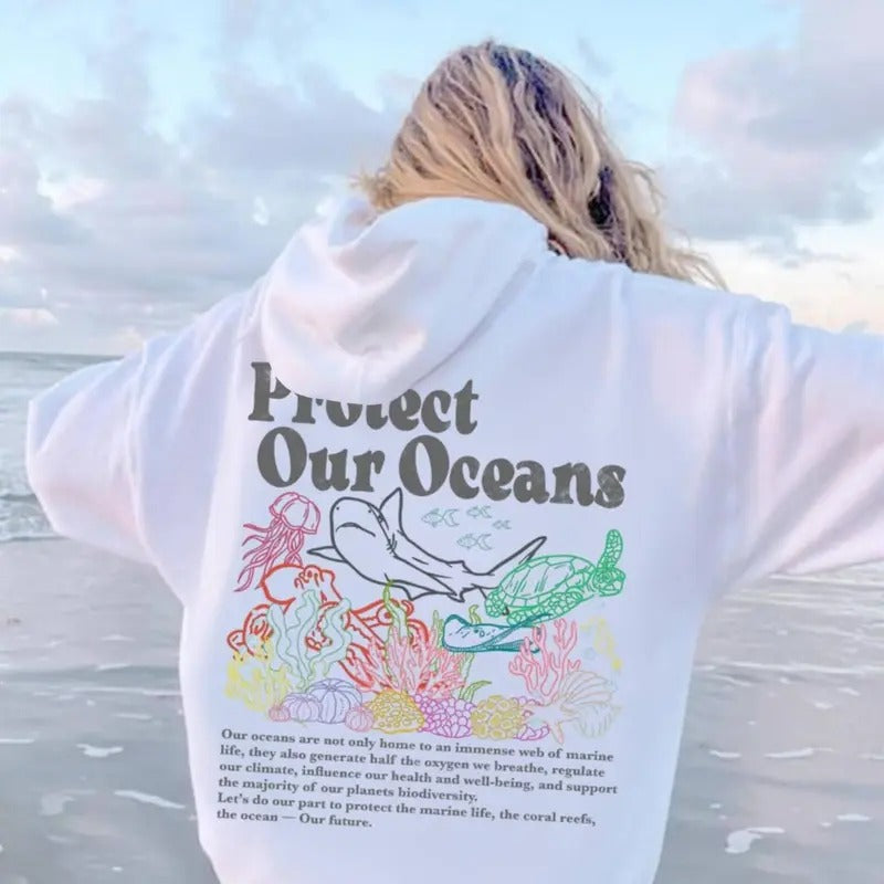 Protect Our Oceans Shark Save Ocean Respect Locals Marine Biologist Surfing Shark Lover T-Shirts, Hoodie, Sweatshirt - T-Shirt, Sweatshirt, Hoodie