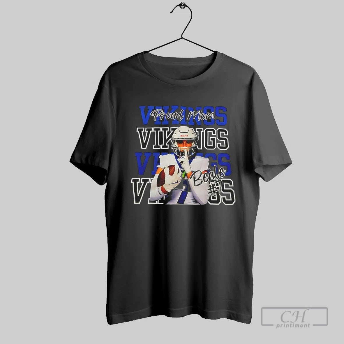 Proud Mom Vikings Beale Football Player Number 7 T Shirt Unisex T-shirt, Sweatshirt, Hoodie, Long Sleeve Tee - T-Shirt, Sweatshirt, Hoodie
