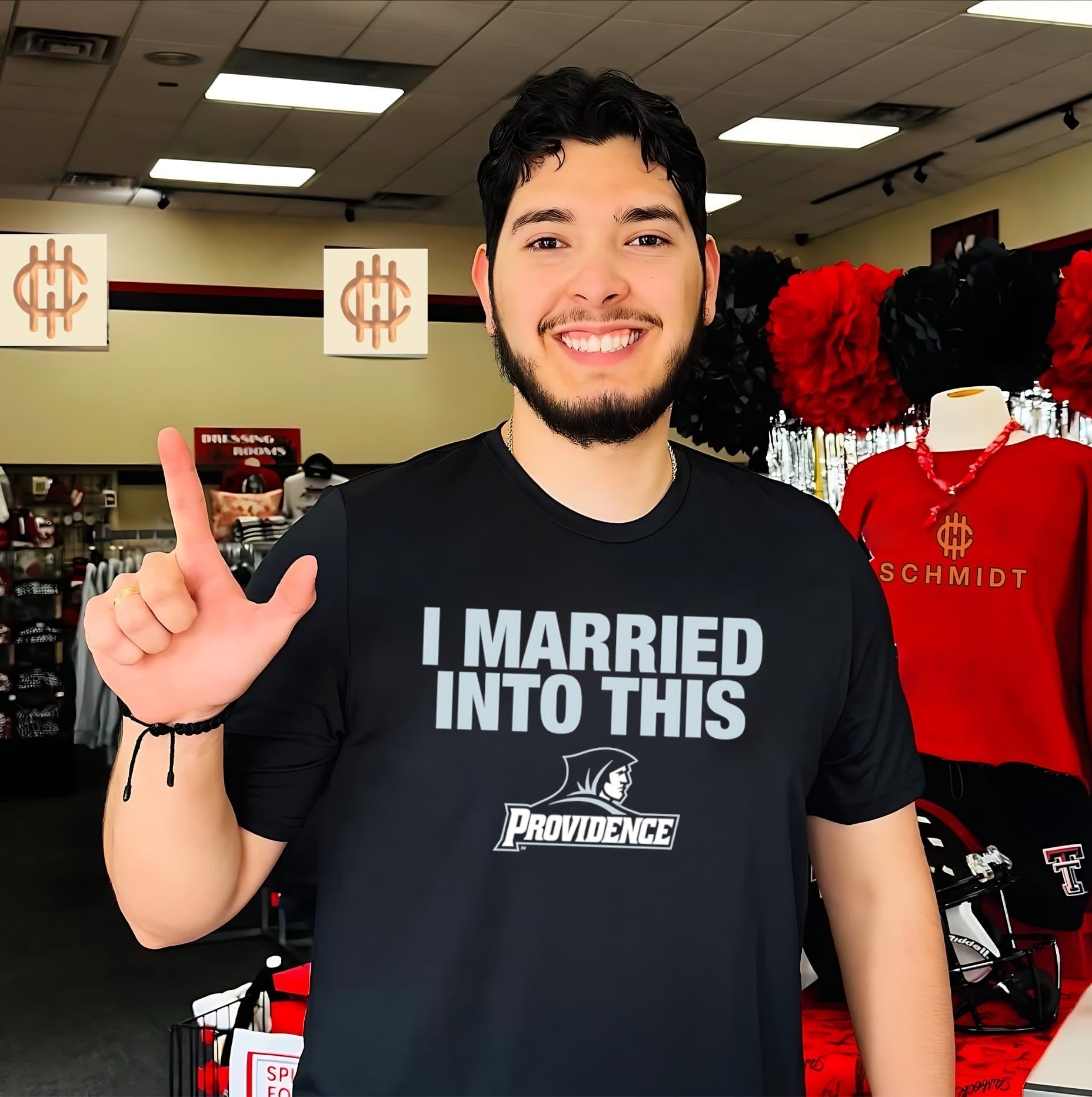 Providence Friars I Married Into This logo shirt Unisex T-shirt, Sweatshirt, Hoodie, Long Sleeve Tee - T-Shirt, Sweatshirt, Hoodie
