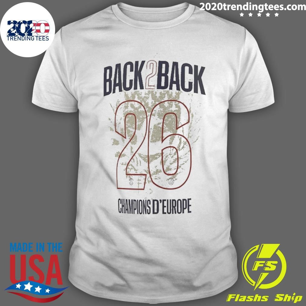 Psg Back 2 Back 2025-26 Champions Of Deurope Shirt Unisex T-shirt, Sweatshirt, Hoodie, Long Sleeve Tee - T-Shirt, Sweatshirt, Hoodie