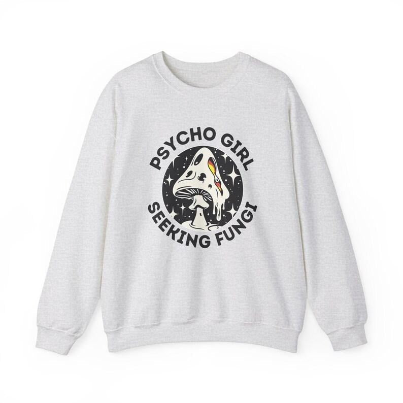 Psycho Girl Fungi Retro Mental Health Awareness Vintage Crazy Mushroom Shirt Psychadelic Humor T-Shirts, Hoodie, Sweatshirt - T-Shirt, Sweatshirt, Hoodie