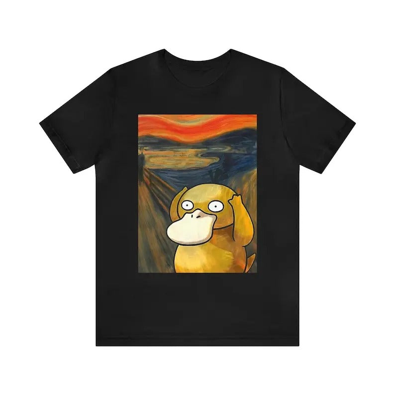 Psyduck Scream Shirt Cute Retro Short Sleeve Casual Classic Cotton T-Shirts, Hoodie, Sweatshirt - T-Shirt, Sweatshirt, Hoodie