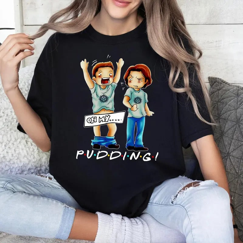 Pudding Dean & Sam Supernatural Woman Man Casual Cotton Fabric T-Shirts, Hoodie, Sweatshirt - T-Shirt, Sweatshirt, Hoodie