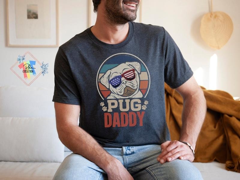 Pug Shirt Pug Daddy Shirt Pug Owner Dad Shirt Dad T-Shirts, Hoodie, Sweatshirt - T-Shirt, Sweatshirt, Hoodie