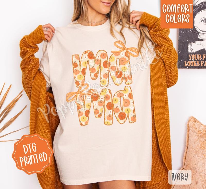 Pumpkin Mama Shirt Comfort Colors Fall T-Shirts, Hoodie, Sweatshirt - T-Shirt, Sweatshirt, Hoodie
