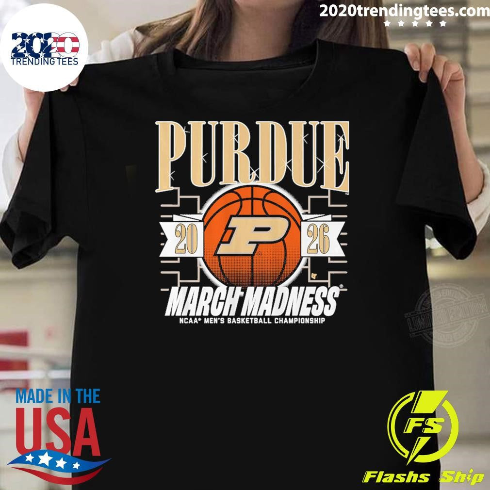 Purdue Boilermakers MBB 2026 March Madness Shirt Unisex T-shirt, Sweatshirt, Hoodie, Long Sleeve Tee - T-Shirt, Sweatshirt, Hoodie