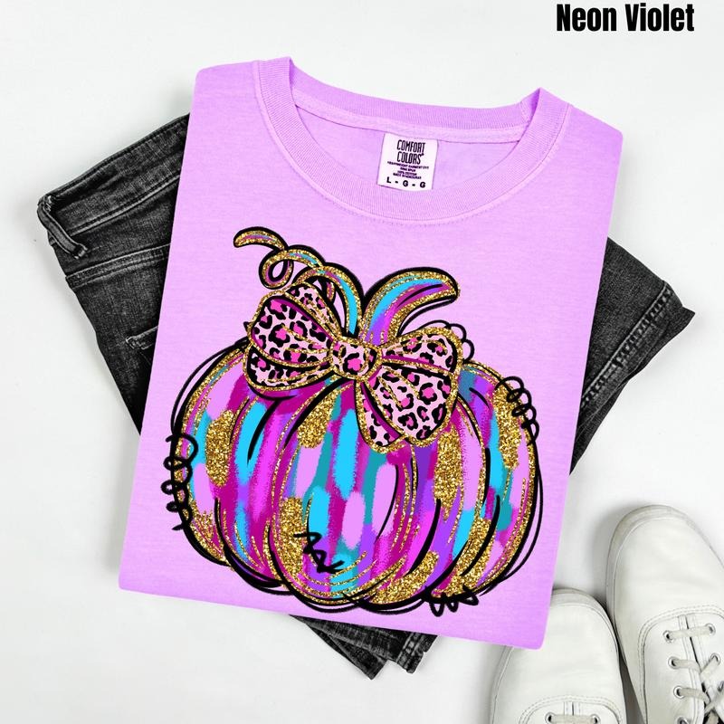 Purple & Blue Painted Pumpkin Comfort Colors 'NLB' T-Shirts, Hoodie, Sweatshirt - T-Shirt, Sweatshirt, Hoodie