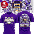 Purple James Madison Dukes 2025 Sun Belt Football Champions Two Sided Shirt Unisex T-shirt, Sweatshirt, Hoodie, Long Sleeve Tee - T-Shirt, Sweatshirt, Hoodie
