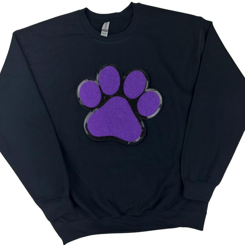 Purple Paw Chenille Patch BLACK T-Shirts, Hoodie, Sweatshirt - T-Shirt, Sweatshirt, Hoodie