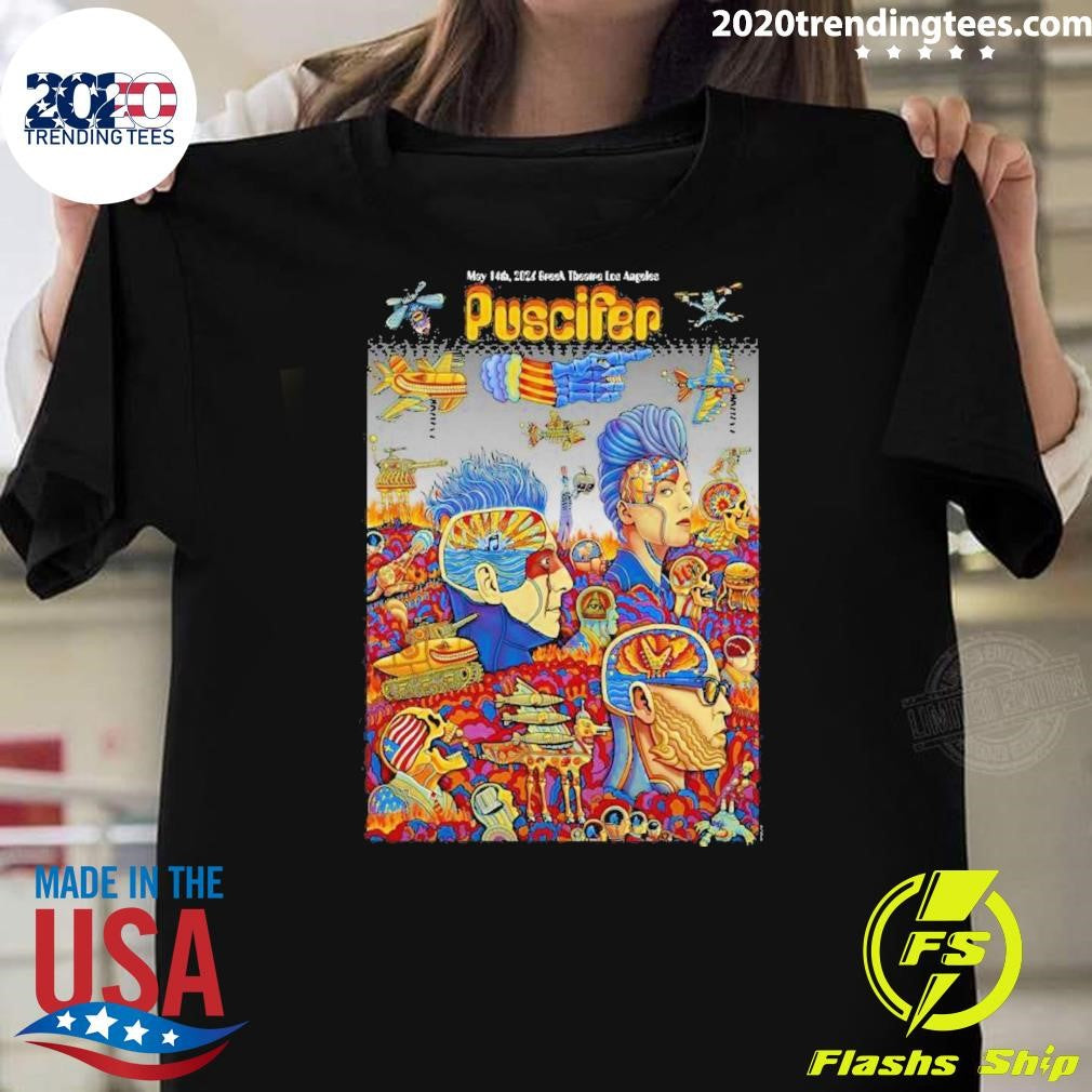Puscifer May 14 2026 Greek Theatre, Los Angeles CA Poster Shirt Unisex T-shirt, Sweatshirt, Hoodie, Long Sleeve Tee - T-Shirt, Sweatshirt, Hoodie