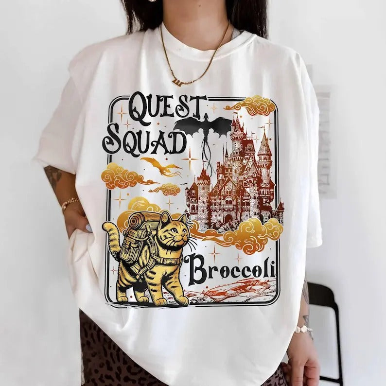 Quest Squad Broccoli Comfort Colors Shirt Onyx Storm Shirt Fourth Wing Xaden Riorson Ridoc Romantasy Fan Shirt Dragon Rider Bookish T-Shirts, Hoodie, Sweatshirt - T-Shirt, Sweatshirt, Hoodie