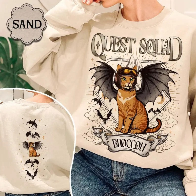 Quest Squad Broccoli Onyx Storm Shirt Fourth Wing Xaden Riorson Ridoc Romantasy Fan Shirt Dragon Rider Bookish Shirt T-Shirts, Hoodie, Sweatshirt - T-Shirt, Sweatshirt, Hoodie