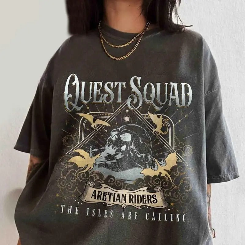 Quest Squad Comfort Colors Shirt Quest Squad Ridoc Onyx Storm Shirt Fourth Wing New Dragon Rider Shirt Onyx Storm Book Inspired T-Shirts, Hoodie, Sweatshirt - T-Shirt, Sweatshirt, Hoodie