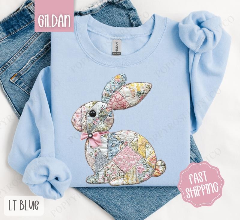 Quilted Bunny Cute Easter Bunny T-Shirts, Hoodie, Sweatshirt - T-Shirt, Sweatshirt, Hoodie