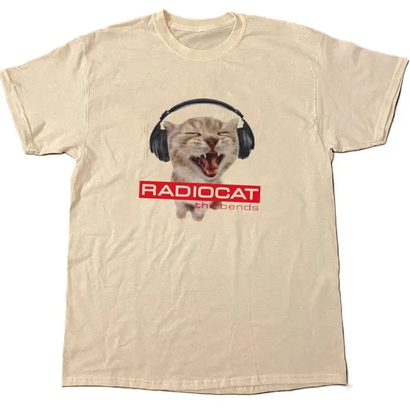 RARE!! Radiohead Cat Album Cover Bends Concert Shirt Fans MenswearT Shirt Vintage 90s Top Streetwear Shirts T-Shirts, Hoodie, Sweatshirt - T-Shirt, Sweatshirt, Hoodie
