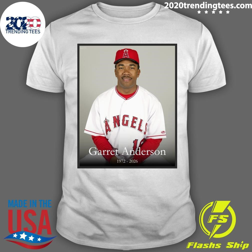 RIP Garret Anderson 1972-2026 Shirt Unisex T-shirt, Sweatshirt, Hoodie, Long Sleeve Tee - T-Shirt, Sweatshirt, Hoodie