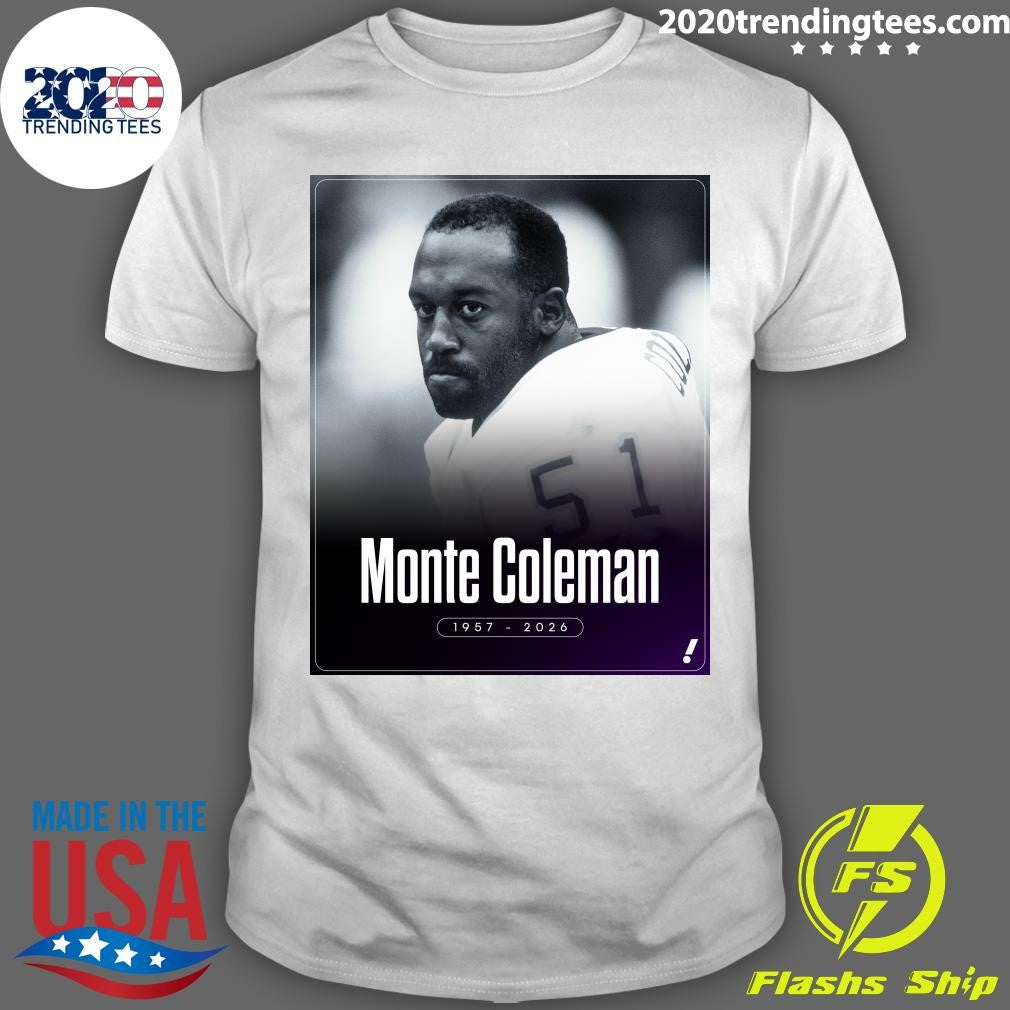 RIP Monte Coleman 1957-2026 Shirt Unisex T-shirt, Sweatshirt, Hoodie, Long Sleeve Tee - T-Shirt, Sweatshirt, Hoodie