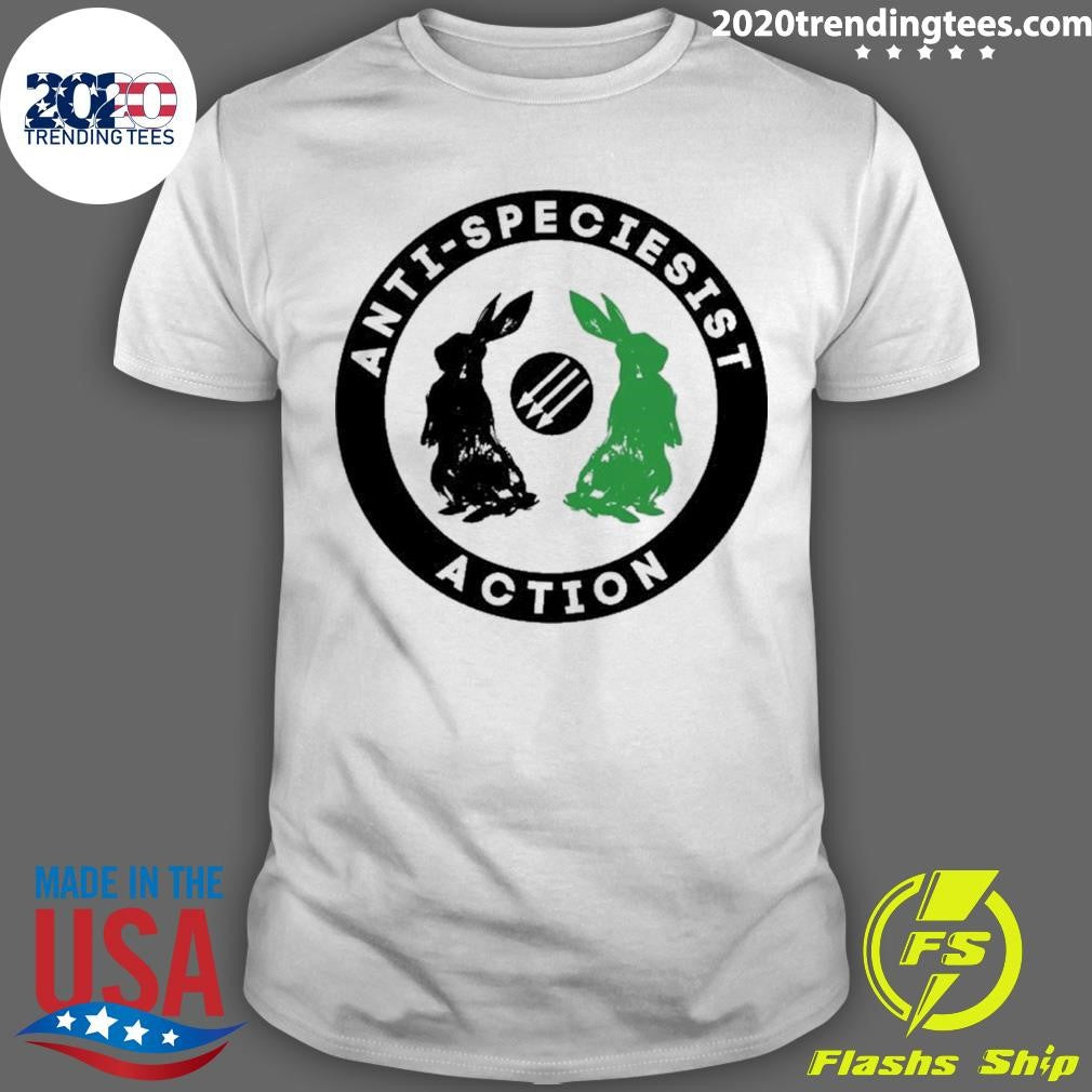 Rabbit Anti Ti-speciesis Action Logo Shirt Unisex T-shirt, Sweatshirt, Hoodie, Long Sleeve Tee - T-Shirt, Sweatshirt, Hoodie
