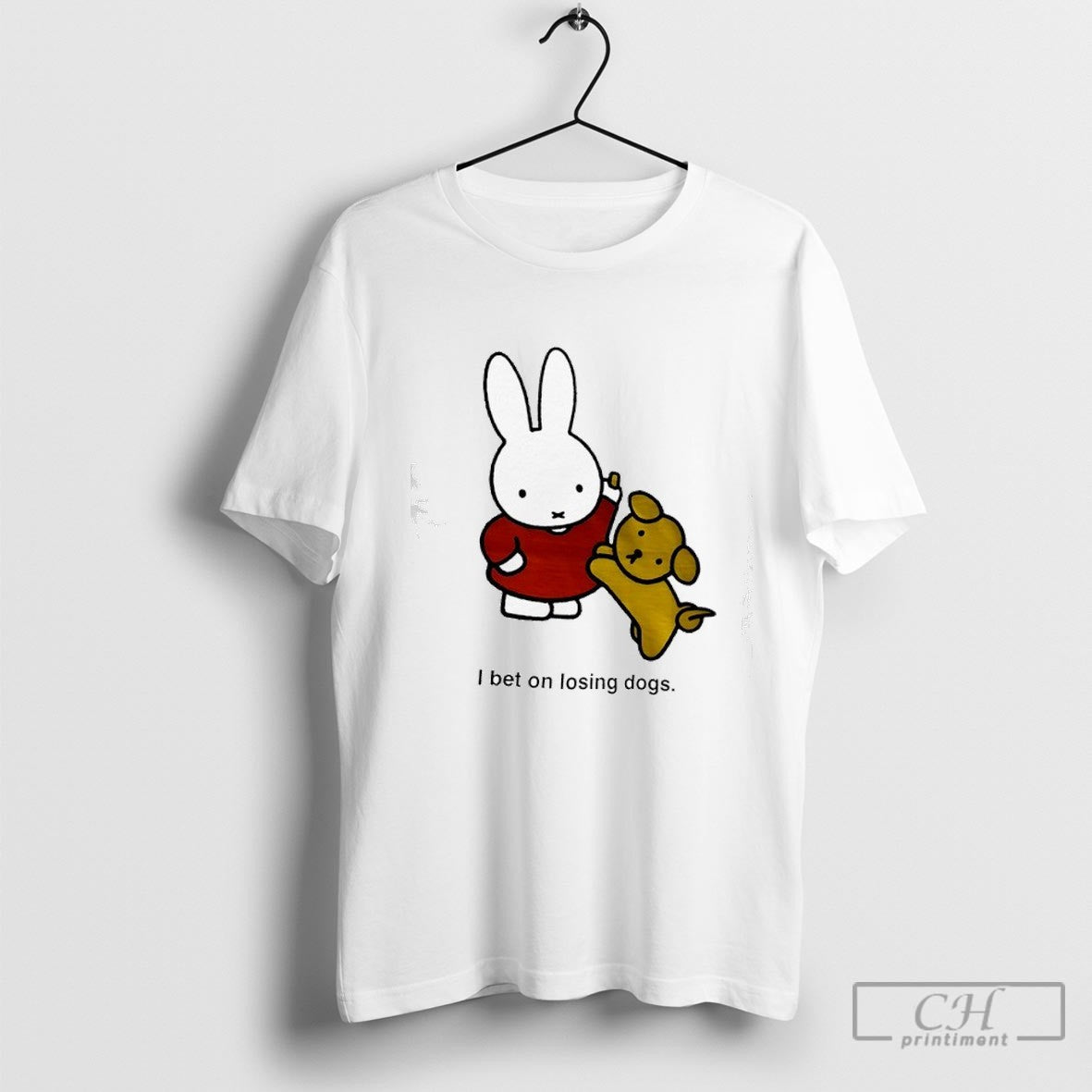 Rabbit I Bet On Losing Dogs Shirt Sweater Unisex T-shirt, Sweatshirt, Hoodie, Long Sleeve Tee - T-Shirt, Sweatshirt, Hoodie