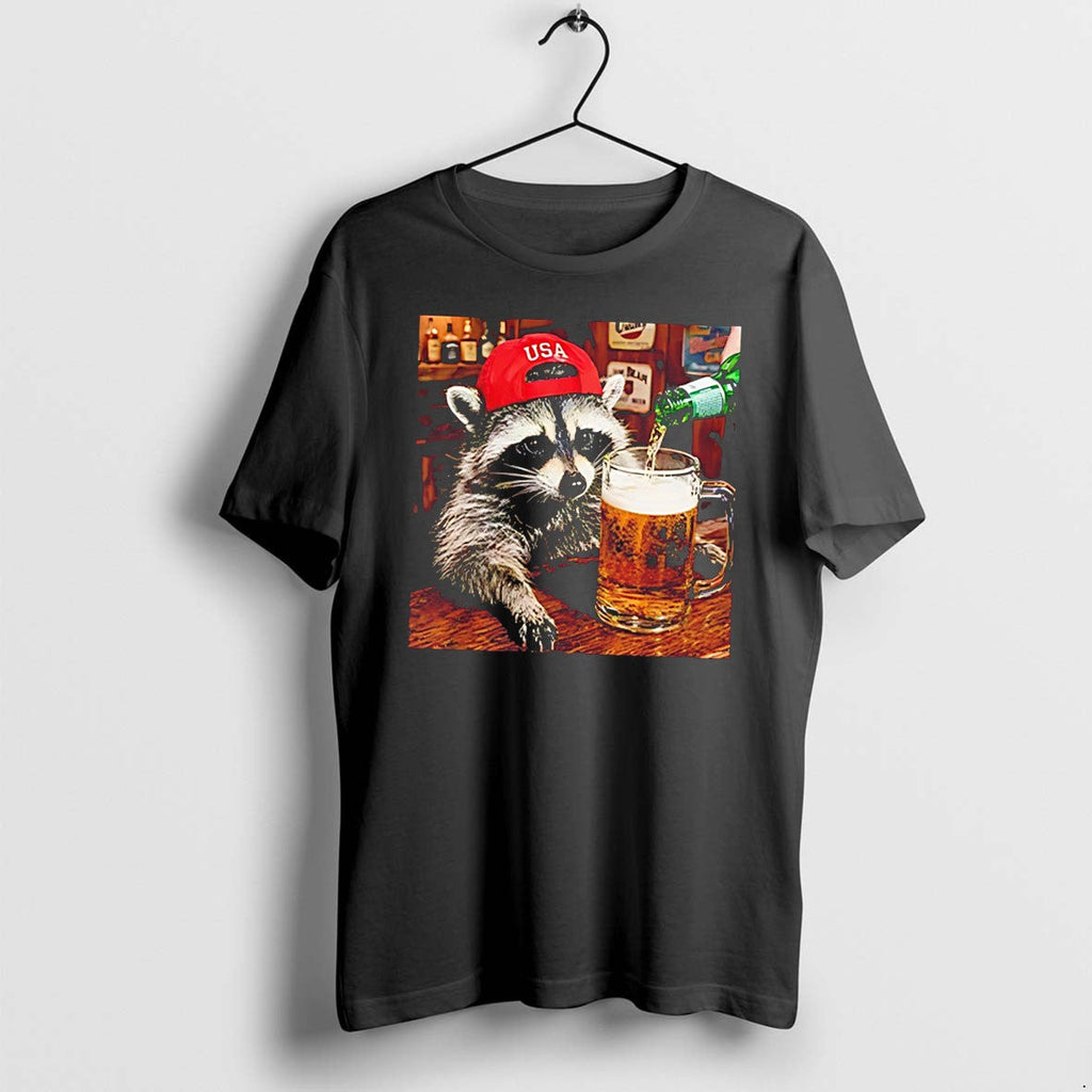 Raccoon Drinking Beer Patriotic Usa Tee Tshirts Sweater Hoodie Jpg Unisex T-shirt, Sweatshirt, Hoodie, Long Sleeve Tee - T-Shirt, Sweatshirt, Hoodie