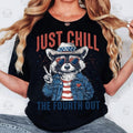 Raccoon Just Chill Fourth Out Retro America 4th July Independence Day Shirt Funny Raccoon Feral T-Shirts, Hoodie, Sweatshirt - T-Shirt, Sweatshirt, Hoodie