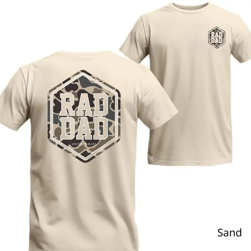 "Rad Dad" Modern Camo Fathers Perfect Dads Menswear Top Streetwear Dad Fabric Cotton Soft Jackets Classic T-Shirts, Hoodie, Sweatshirt - T-Shirt, Sweatshirt, Hoodie
