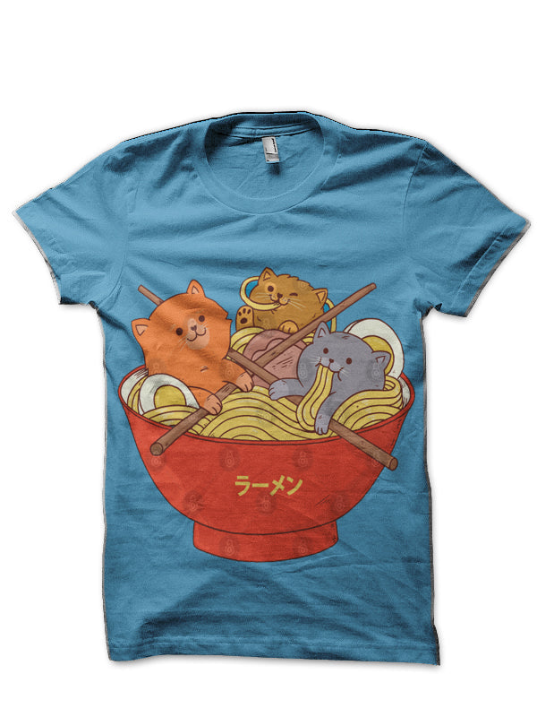 Ramen Cats Light Blue T-Shirts, Hoodie, Sweatshirt - T-Shirt, Sweatshirt, Hoodie