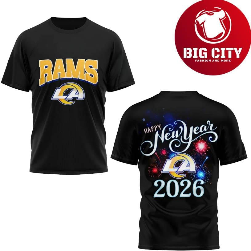 Rams Happy New Year 2026 Two Sided Shirt Unisex T-shirt, Sweatshirt, Hoodie, Long Sleeve Tee - T-Shirt, Sweatshirt, Hoodie