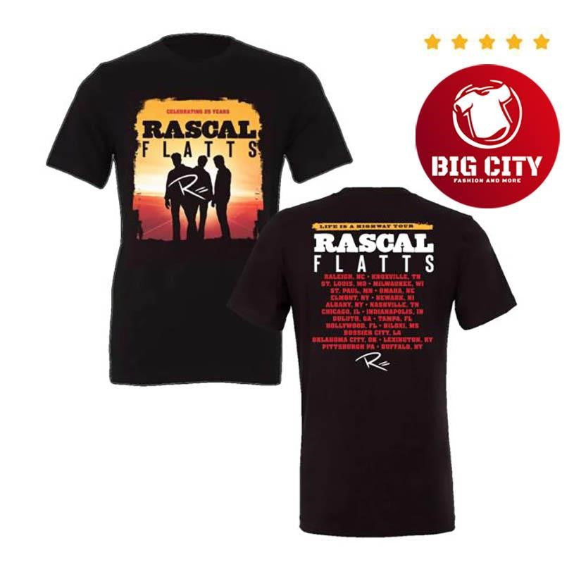 Rascal Flatts Merch 2026 Black Tour Two Sided Shirt Unisex T-shirt, Sweatshirt, Hoodie, Long Sleeve Tee - T-Shirt, Sweatshirt, Hoodie