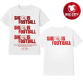 Rashad Wisdom Buccaneers She Is Football Est 2025 Two Sided Shirt Unisex T-shirt, Sweatshirt, Hoodie, Long Sleeve Tee - T-Shirt, Sweatshirt, Hoodie