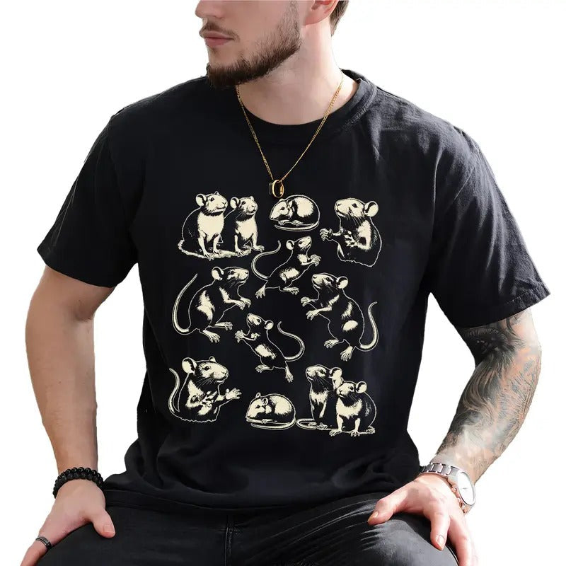 Rats Vintage 90s Medieval Rat Retro Mouse Shirt Rat Lover Him T-Shirts, Hoodie, Sweatshirt - T-Shirt, Sweatshirt, Hoodie