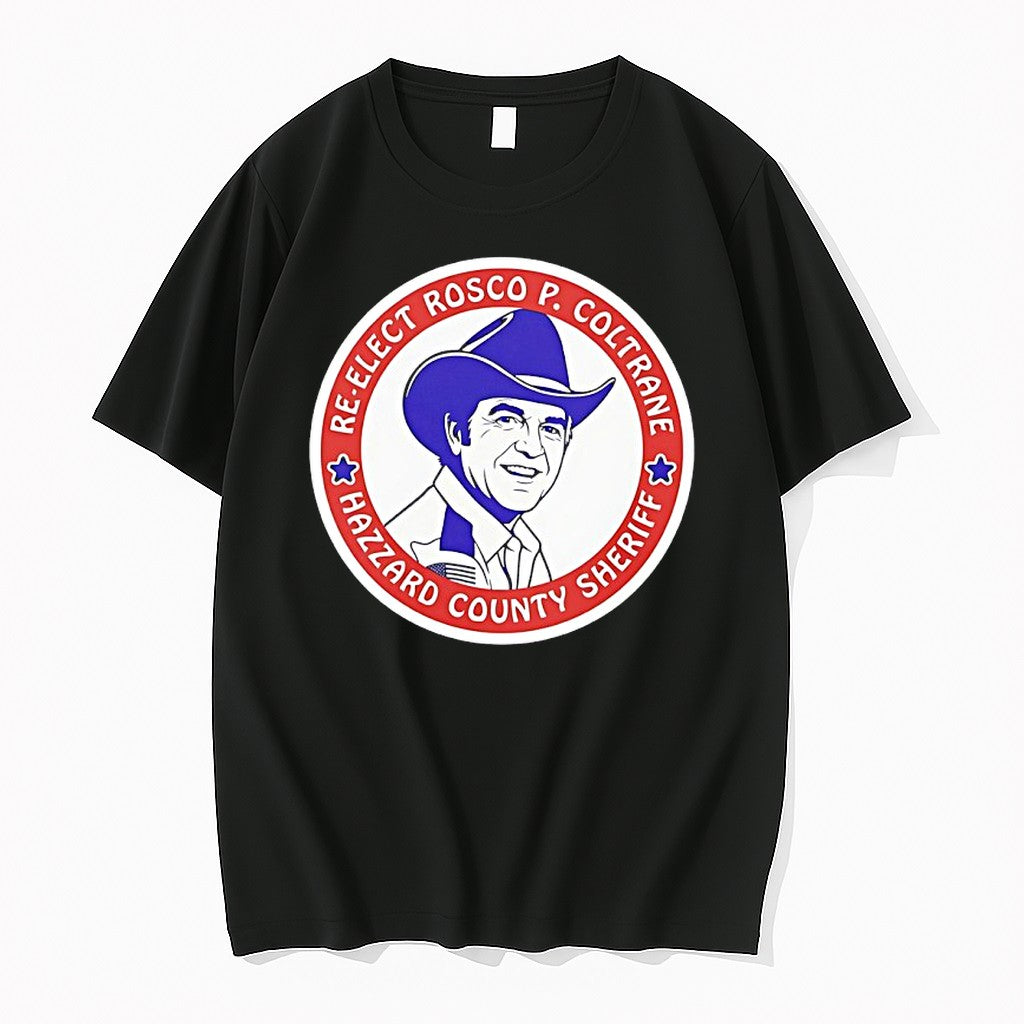 Re Elect Rosco P Coltrane Hazzard County Sheriff Tshirts Sweater Hoodie Jpg Unisex T-shirt, Sweatshirt, Hoodie, Long Sleeve Tee - T-Shirt, Sweatshirt, Hoodie