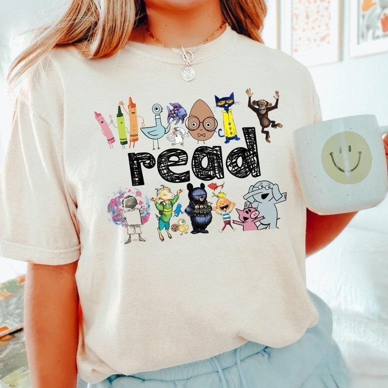 Read Children Books Shirt Teacher Read Shirt Kindergarten Shirt T-Shirts, Hoodie, Sweatshirt - T-Shirt, Sweatshirt, Hoodie